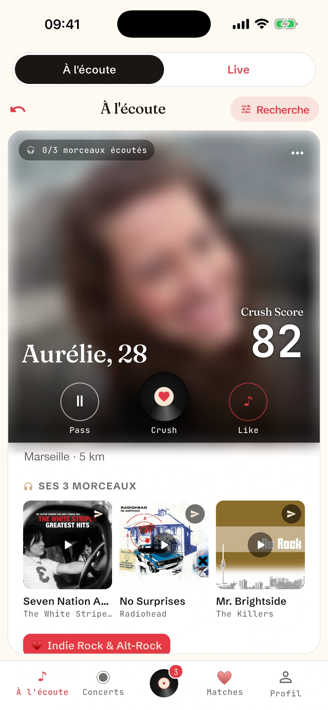 Profil Aurélie, 28 ans, Marseille, Crush Score 82